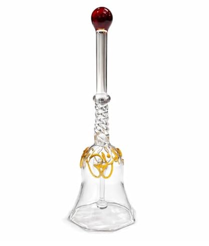 Glass Pooja Bell in Amber Colour