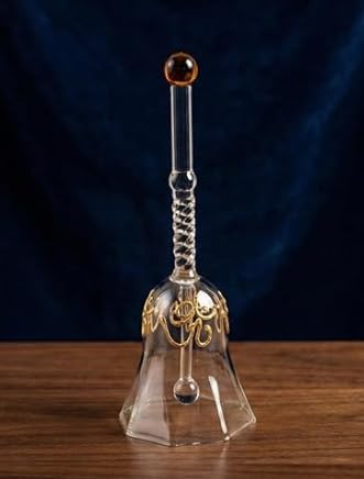 Glass Pooja Bell in Amber Colour