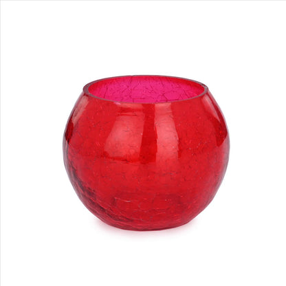 Pack of 2 crackle glass Mosaic Glass Votive