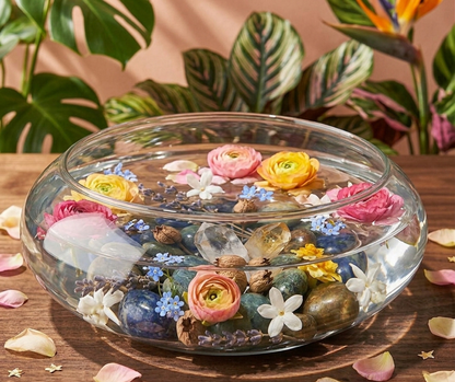 Crystal Clear Glass Spring Bowl