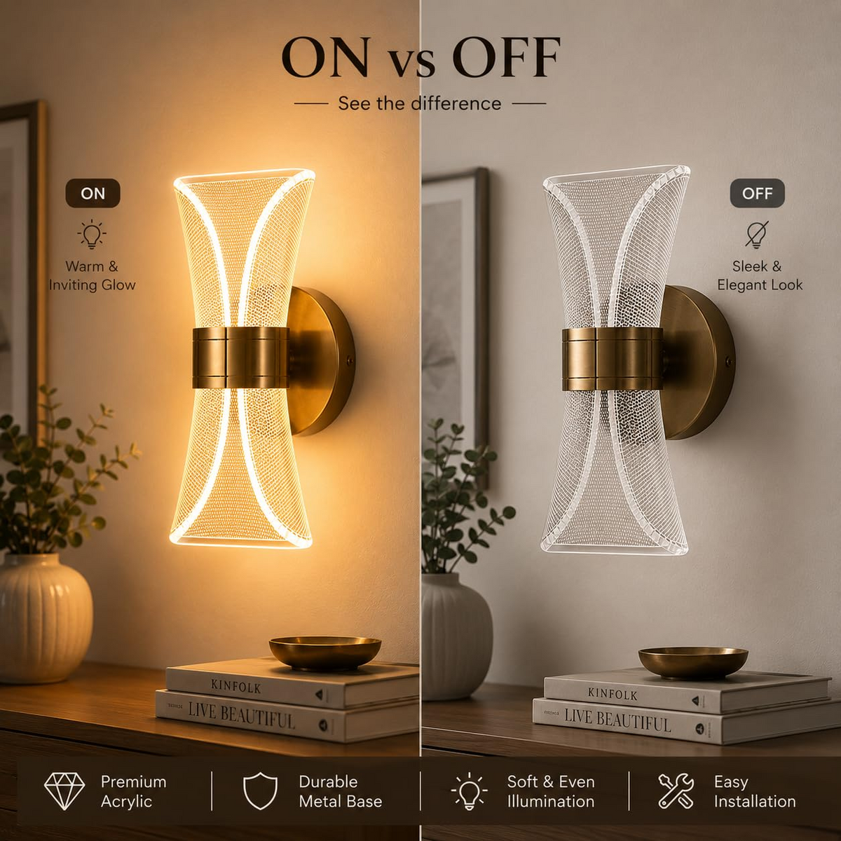 Modern Simple And Light Luxury Bedroom Wall Lamp