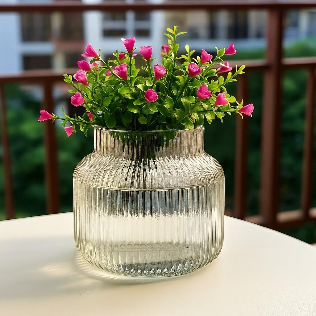 Fluted Glass Vase - 4 Inche