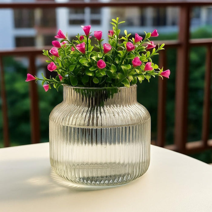 Fluted Glass Vase - 4 Inche