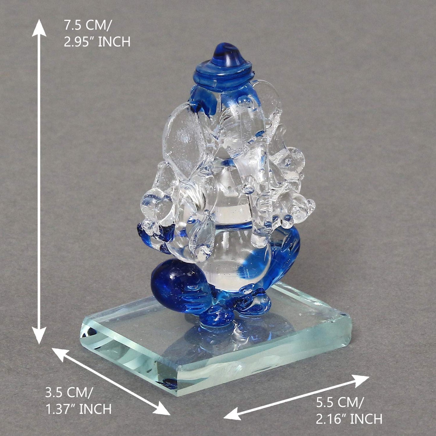 Crystal Ganesha Double Sided