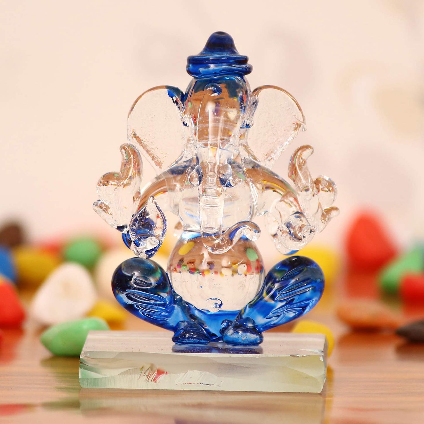 Crystal Ganesha Double Sided