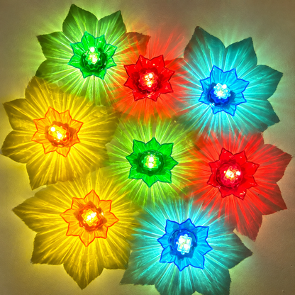 Lotus 3D Reflection Water Sensor Led Diya